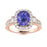 14KT Gold Tanzanite and Diamond Ladies Ring (Tanzanite 2.85 cts White Diamonds 1.00 cts)
