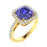 14KT Gold Tanzanite and Diamond Ladies Ring (Tanzanite 2.93 cts White Diamonds 0.48 cts)