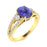 14KT Gold Tanzanite and Diamond Ladies Ring (Tanzanite 3.65 cts. White Diamond 0.36 cts.)