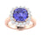 14KT Gold Tanzanite and Diamond Ladies Ring (Tanzanite 5.07 cts White Diamonds 0.88 cts)