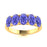 18kt Gold 5-stone Oval Tanzanite Ladies Ring (Tanzanite 1.00ct)