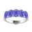 18kt Gold 5-stone Oval Tanzanite Ladies Ring (Tanzanite 1.00ct)