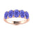 18kt Gold 5-stone Oval Tanzanite Ladies Ring (Tanzanite 1.00ct)