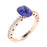 18kt Gold Cushion cut Tanzanite and Diamond Ladies Ring (Tanzanite 2.50cts Diamonds 0.40 cts)