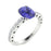 18kt Gold Cushion cut Tanzanite and Diamond Ladies Ring (Tanzanite 2.50cts Diamonds 0.40 cts)