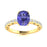 18kt Gold Cushion cut Tanzanite and Diamond Ladies Ring (Tanzanite 2.50cts Diamonds 0.40 cts)