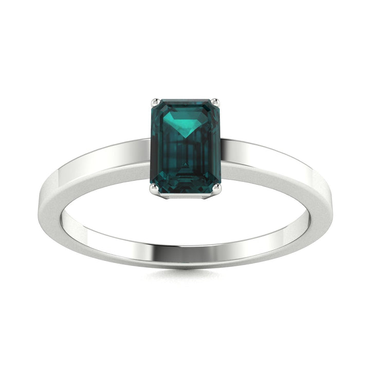 18KT Gold Emerald Cut Alexandrite Ring (Alexandrite 0.93 cts)