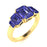 18KT Gold Emerald Cut Tanzanite and Diamond Ladies Ring (Tanzanite 1.5 cts.)