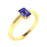 18KT Gold Emerald Cut Tanzanite Ring (Tanzanite 0.93 cts)