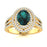 18KT Gold Oval Alexandrite and Diamond Ladies Ring (Alexandrite 1.15 cts. White Diamond 0.80 cts.)