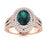 18KT Gold Oval Alexandrite and Diamond Ladies Ring (Alexandrite 1.15 cts. White Diamond 0.80 cts.)