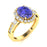 18kt Gold Oval Brilliant Tanzanite and Diamond Ladies Ring (Tanzanite 6.00ct Diamonds 1.25cts)