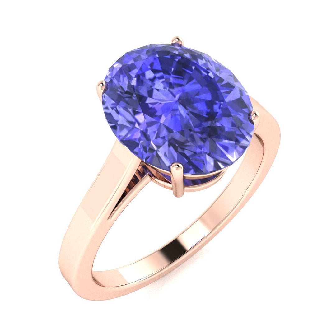 18kt Gold Oval Brilliant Tanzanite Ladies Ring (Tanzanite 6.00ct)