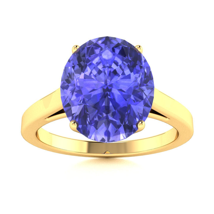 18kt Gold Oval Brilliant Tanzanite Ladies Ring (Tanzanite 6.00ct)