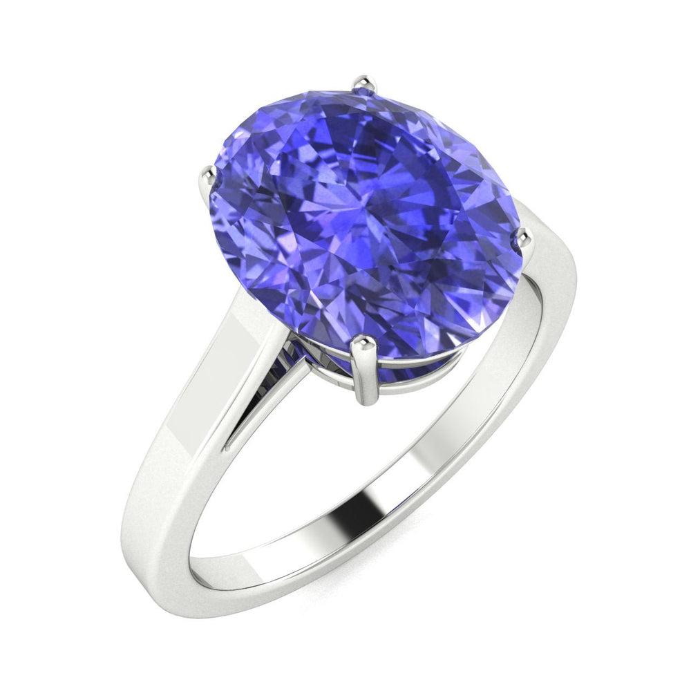 18kt Gold Oval Brilliant Tanzanite Ladies Ring (Tanzanite 6.00ct)