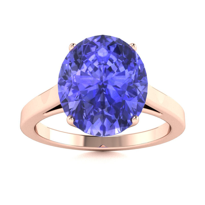 18kt Gold Oval Brilliant Tanzanite Ladies Ring (Tanzanite 6.00ct)