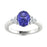 18KT Gold Oval Cut Tanzanite and Diamond Ring (Tanzanite 2.26 cts White Diamonds 0.17 cts)