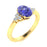 18KT Gold Oval Cut Tanzanite and Diamond Ring (Tanzanite 2.26 cts White Diamonds 0.17 cts)