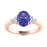 18KT Gold Oval Cut Tanzanite and Diamond Ring (Tanzanite 2.26 cts White Diamonds 0.17 cts)