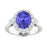 18kt Gold Oval Shaped AAA Tanzanite and Diamond Ladies Ring (Tanzanite 1.20ct Diamonds 0.25cts)