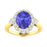 18kt Gold Oval Shaped AAA Tanzanite and Diamond Ladies Ring (Tanzanite 1.20ct Diamonds 0.25cts)