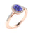 18kt Gold Oval Shaped Tanzanite and Diamond Ladies Ring (Tanzanite .75ct Diamonds 0.10cts)