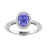 18kt Gold Oval Shaped Tanzanite and Diamond Ladies Ring (Tanzanite .75ct Diamonds 0.10cts)