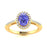 18kt Gold Oval Shaped Tanzanite and Diamond Ladies Ring (Tanzanite .75ct Diamonds 0.10cts)