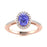 18kt Gold Oval Shaped Tanzanite and Diamond Ladies Ring (Tanzanite .75ct Diamonds 0.10cts)