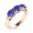 18kt Gold Past, Present, Future Tanzanite Ladies Ring (Tanzanite 2.50cts Diamonds 0.04cts)