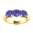 18kt Gold Past, Present, Future Tanzanite Ladies Ring (Tanzanite 2.50cts Diamonds 0.04cts)