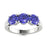 18kt Gold Past, Present, Future Tanzanite Ladies Ring (Tanzanite 2.50cts Diamonds 0.04cts)