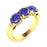 18kt Gold Past, Present, Future Tanzanite Ladies Ring (Tanzanite 2.50cts Diamonds 0.04cts)