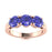 18kt Gold Past, Present, Future Tanzanite Ladies Ring (Tanzanite 2.50cts Diamonds 0.04cts)