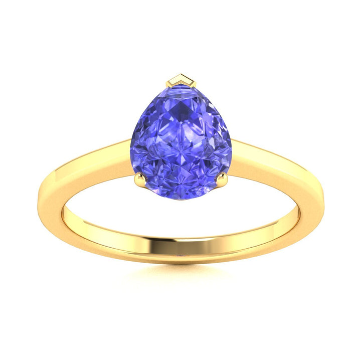 18kt Gold Pear brilliant Tanzanite Ladies Ring (Tanzanite 2.25ct)