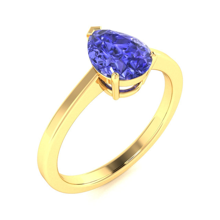 18kt Gold Pear brilliant Tanzanite Ladies Ring (Tanzanite 2.25ct)