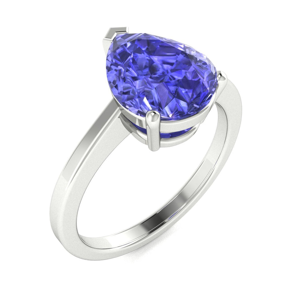 18kt Gold Pear-shaped Tanzanite Ladies Ring (Tanzanite 6.50ct)