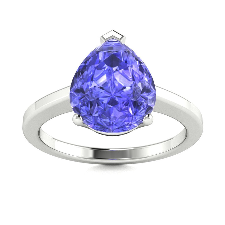 18kt Gold Pear-shaped Tanzanite Ladies Ring (Tanzanite 6.50ct)