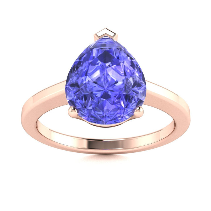 18kt Gold Pear-shaped Tanzanite Ladies Ring (Tanzanite 6.50ct)