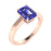 18kt Gold Perfectly Cut Emerald Cut Tanzanite Ladies Ring (Tanzanite 1.50ct)