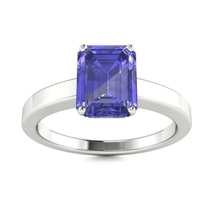 18kt Gold Perfectly Cut Emerald Cut Tanzanite Ladies Ring (Tanzanite 1.50ct)