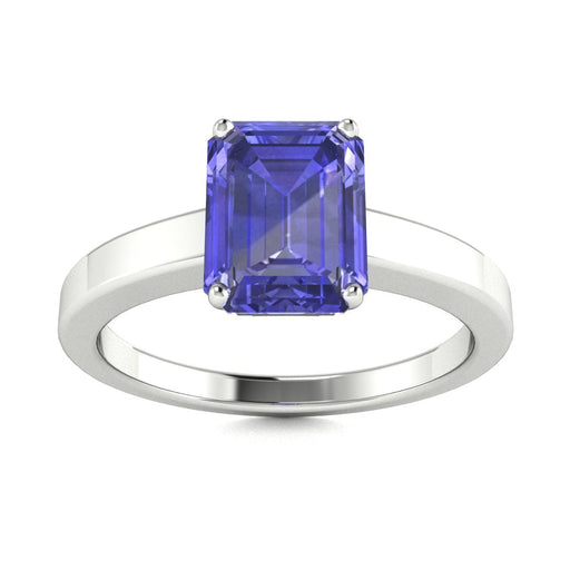 18kt Gold Perfectly Cut Emerald Cut Tanzanite Ladies Ring (Tanzanite 1.50ct)
