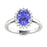 18kt Gold 'Princess Diamond Concept' Tanzanite Ladies Ring (Tanzanite 3.75cts White Diamonds 0.25 cts)