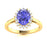 18kt Gold 'Princess Diamond Concept' Tanzanite Ladies Ring (Tanzanite 3.75cts White Diamonds 0.25 cts)