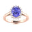 18kt Gold 'Princess Diamond Concept' Tanzanite Ladies Ring (Tanzanite 3.75cts White Diamonds 0.25 cts)