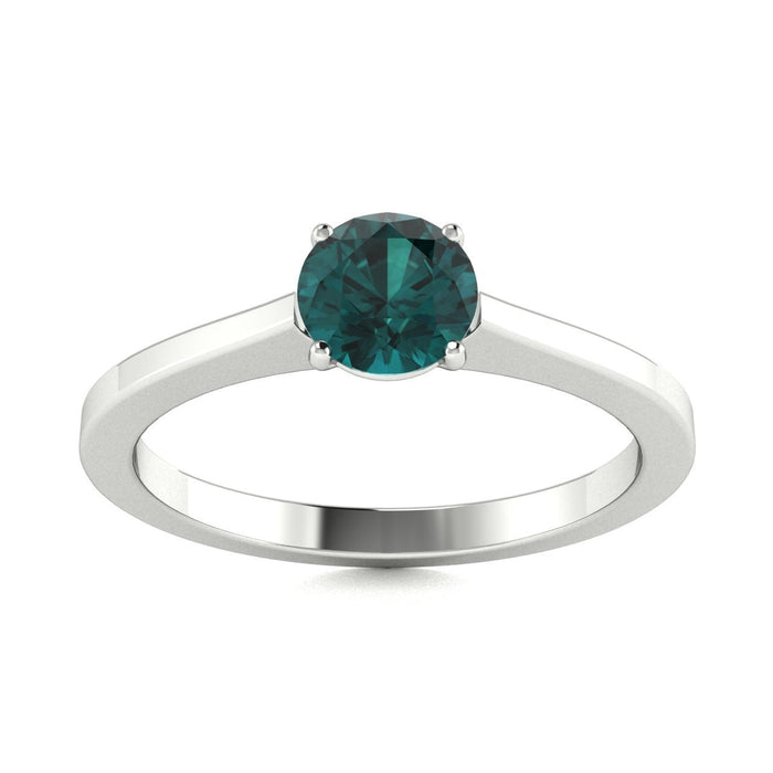 18kt Gold Round brilliant cut Natural Alexandrite Ladies Ring (Alexandrite 0.75ct)