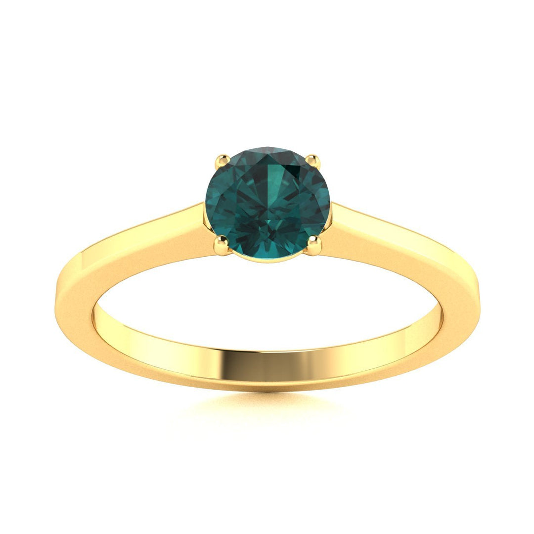 18kt Gold Round brilliant cut Natural Alexandrite Ladies Ring (Alexandrite 0.75ct)