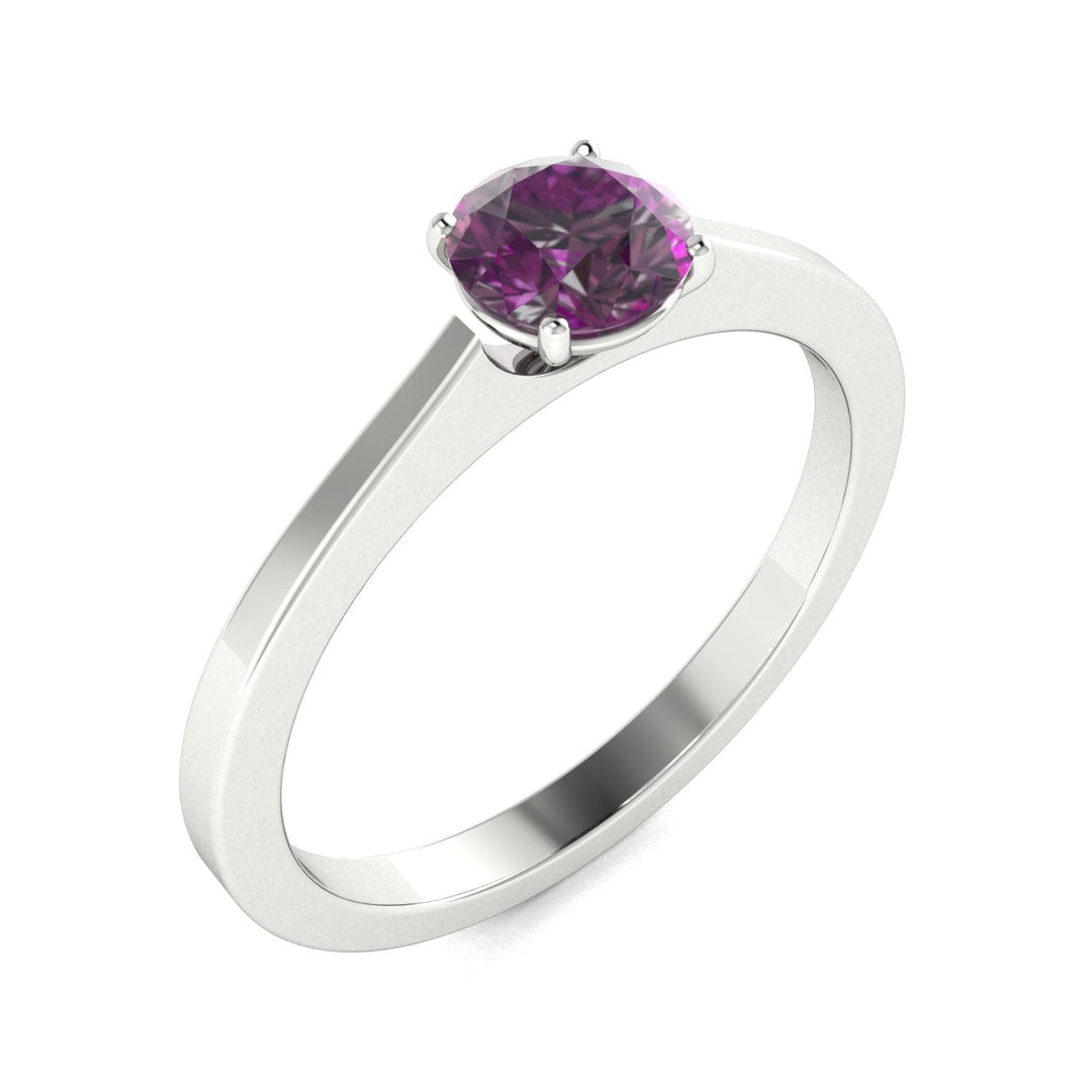 18kt Gold Round brilliant cut Natural Alexandrite Ladies Ring (Alexandrite 0.75ct)