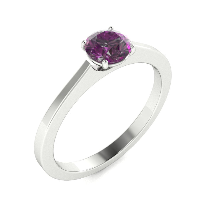 18kt Gold Round brilliant cut Natural Alexandrite Ladies Ring (Alexandrite 0.75ct)