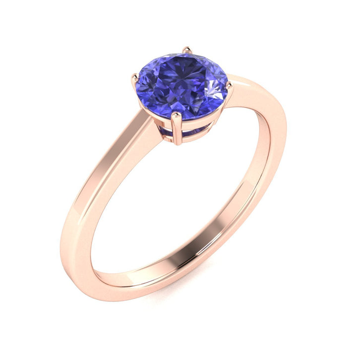 18kt Gold Round Brilliant Tanzanite Ladies Ring (Tanzanite 2.50ct)